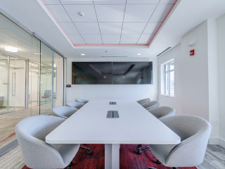 One of the many conference rooms